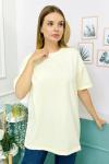 155256 Oversize Baskisiz Duz Tshirt